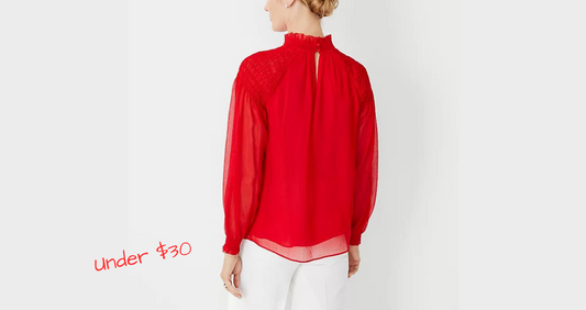 Bright Red Blouse