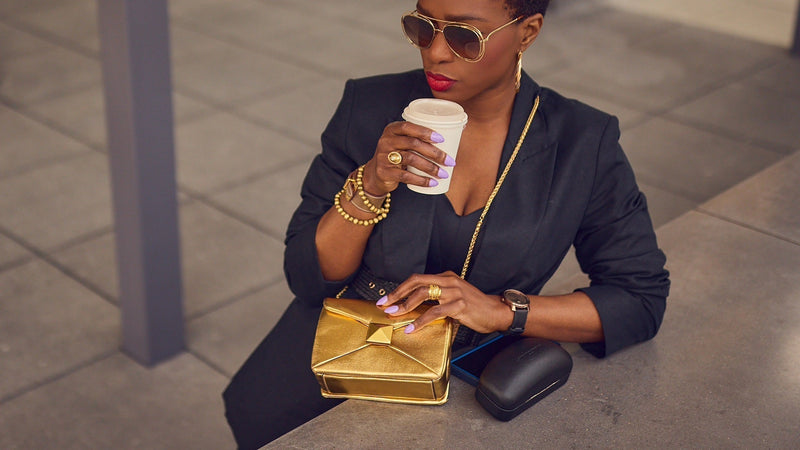 How to style a black linen blazer, statement gold accessories, black on black outfits, Spring and Summer style inspo, over 40 fashion, modern classic style, Farotelle fashion blog, Minneapolis top fashion influencer