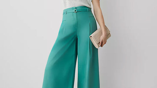 Spring Must-Have: Green Wide-Leg Pants