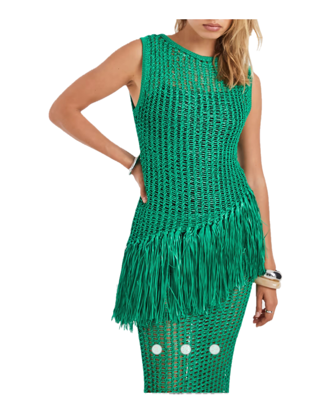 ASOS green Summer fringe top, casual Summer outfits, Farotelle fashion blog, Minneapolis top fashion content creator, 2026 trends